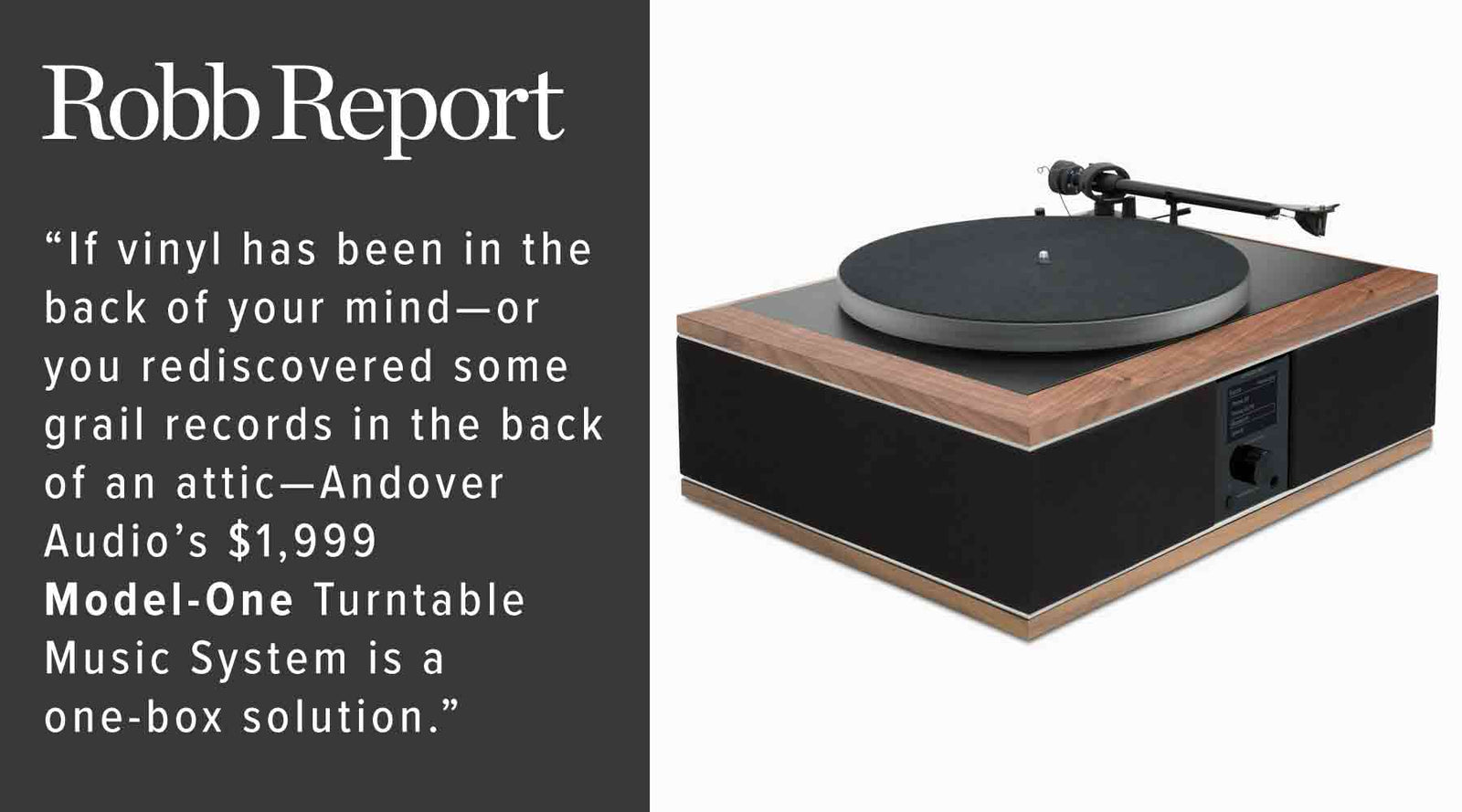 Model-One featured in Robb Report