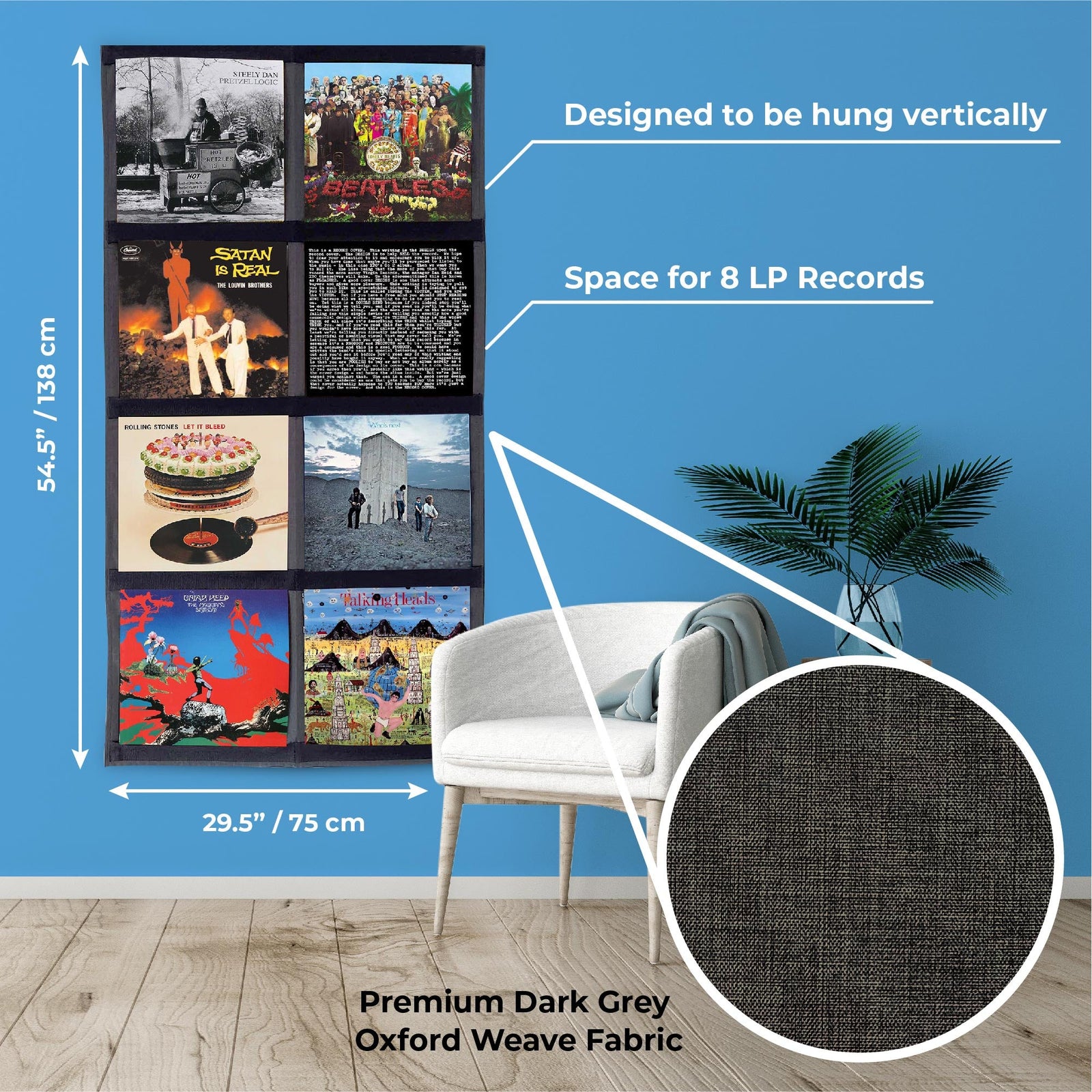 12" Vinyl Record Display Frame - LP Wall Storage