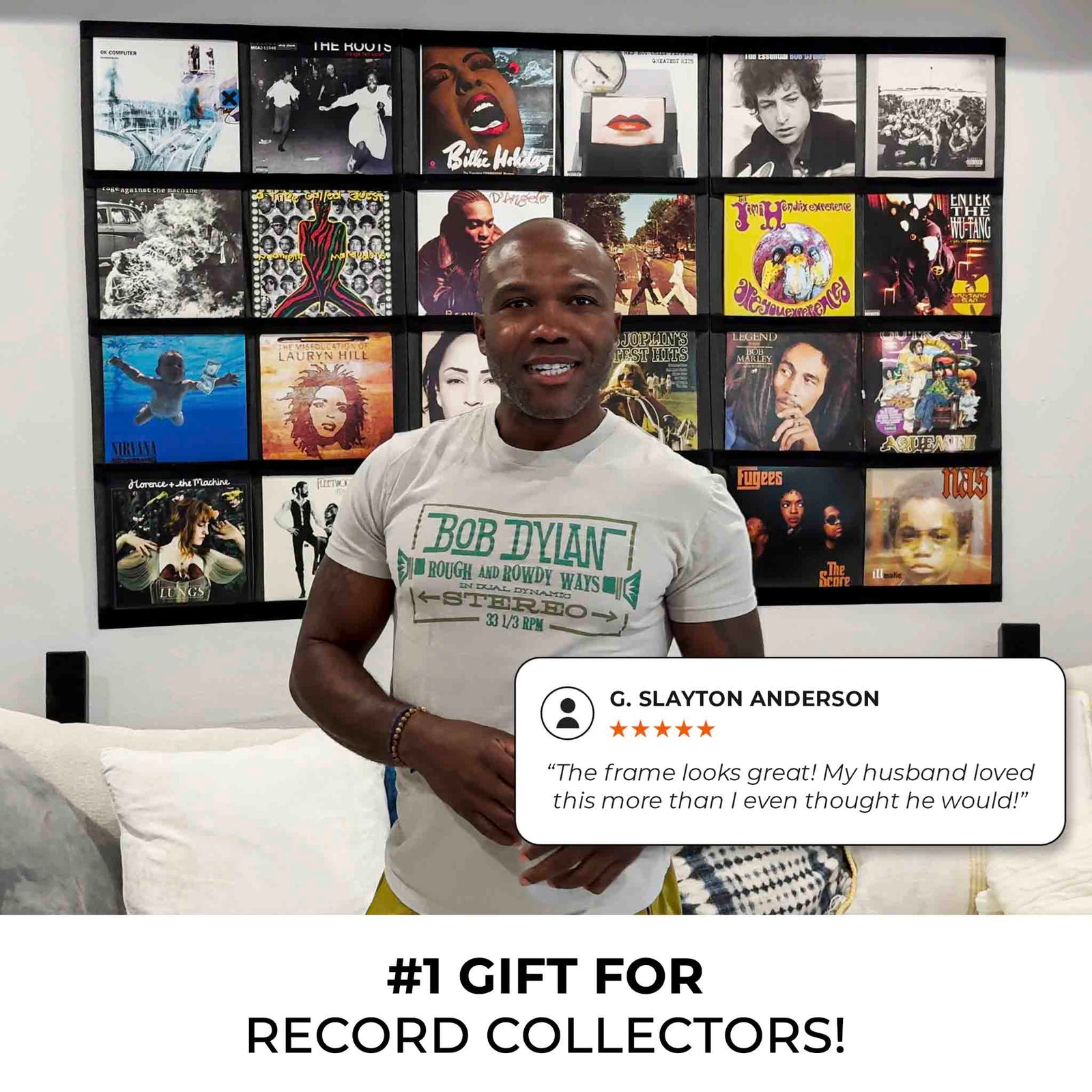 12" Vinyl Record Display Frame - LP Wall Storage