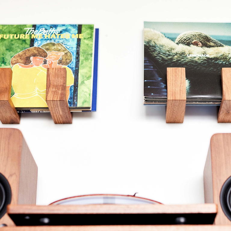 Flip Record Display Shelf