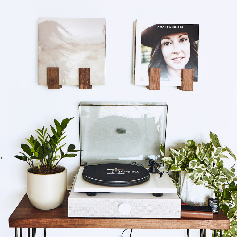 Flip Record Display Shelf