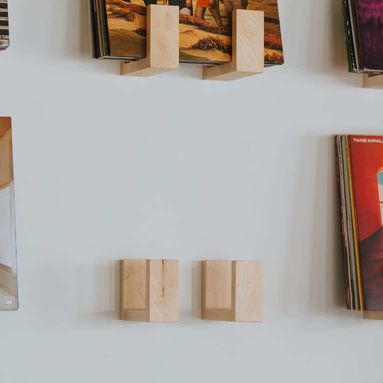 Flip Record Display Shelf