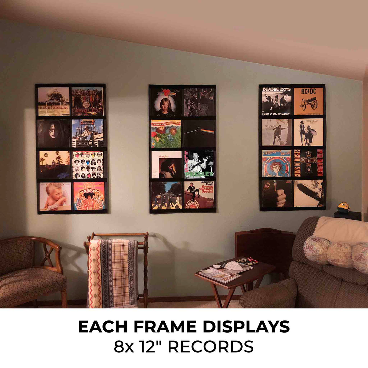 12" Vinyl Record Display Frame - LP Wall Storage