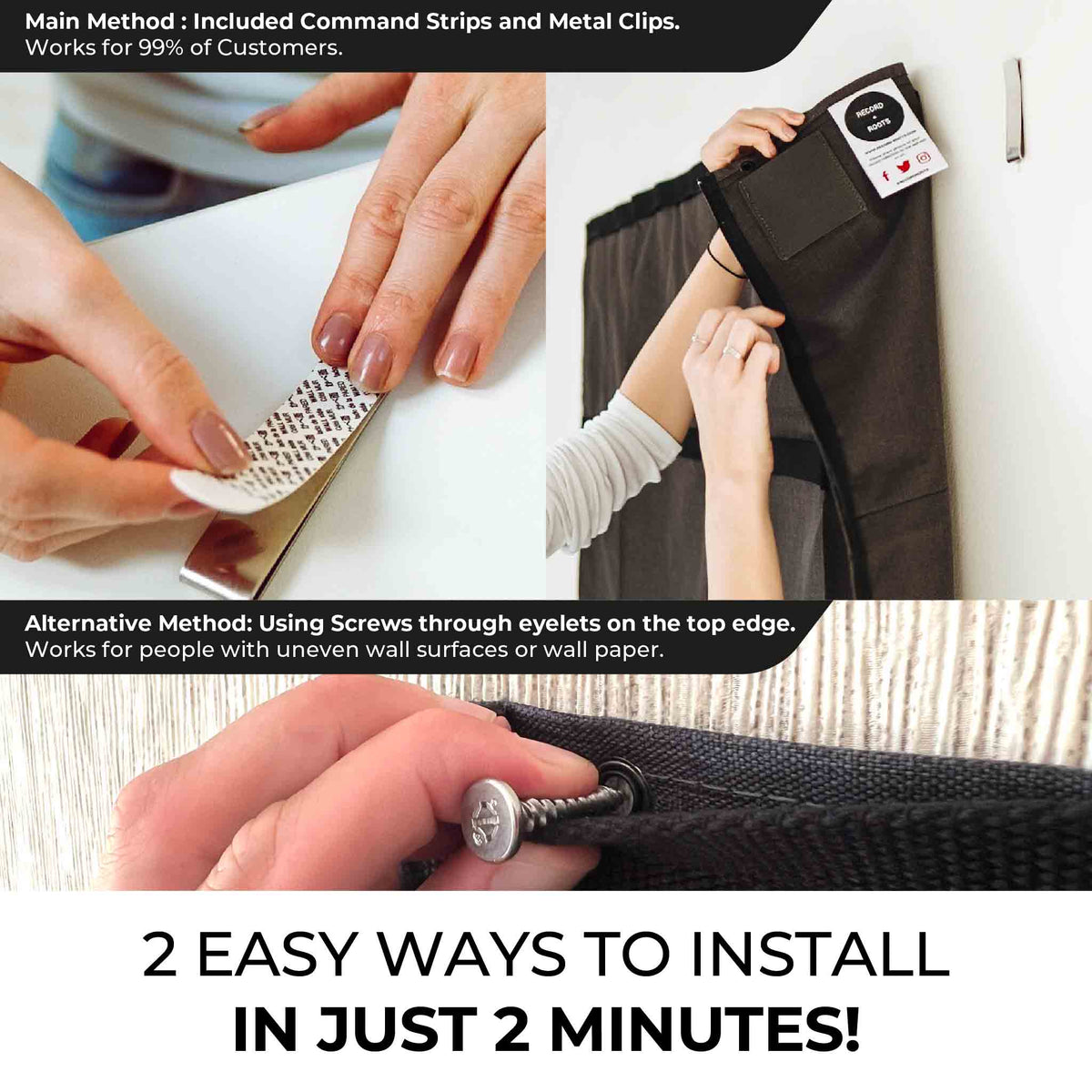 12" Vinyl Record Display Frame - LP Wall Storage