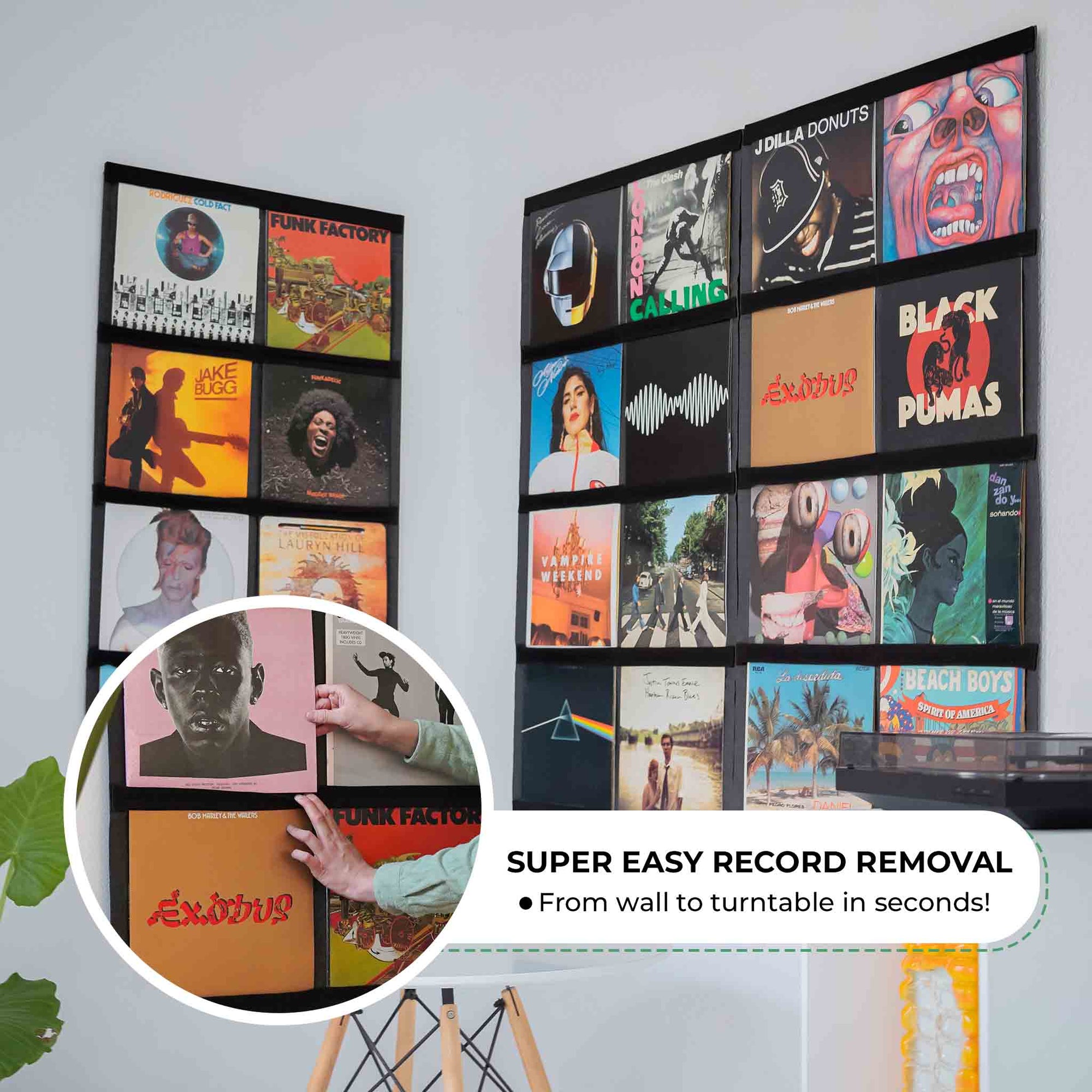 12" Vinyl Record Display Frame - LP Wall Storage