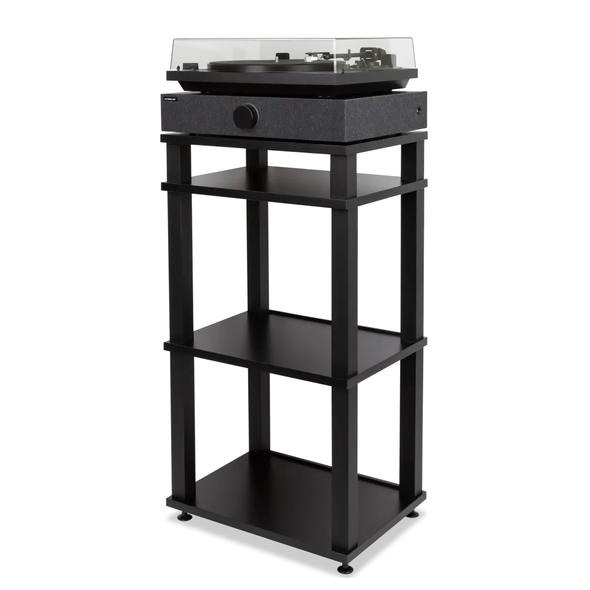 Record System Store SpinTrio Record Player System with Record Storage - Andover Audio